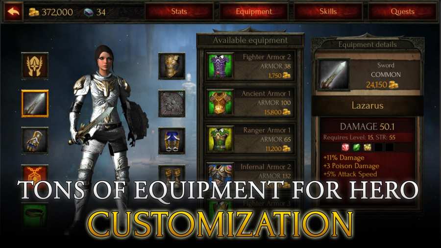 奥术探秘传奇中文版内置菜单(Arcane Quest Legends)v1.7.2