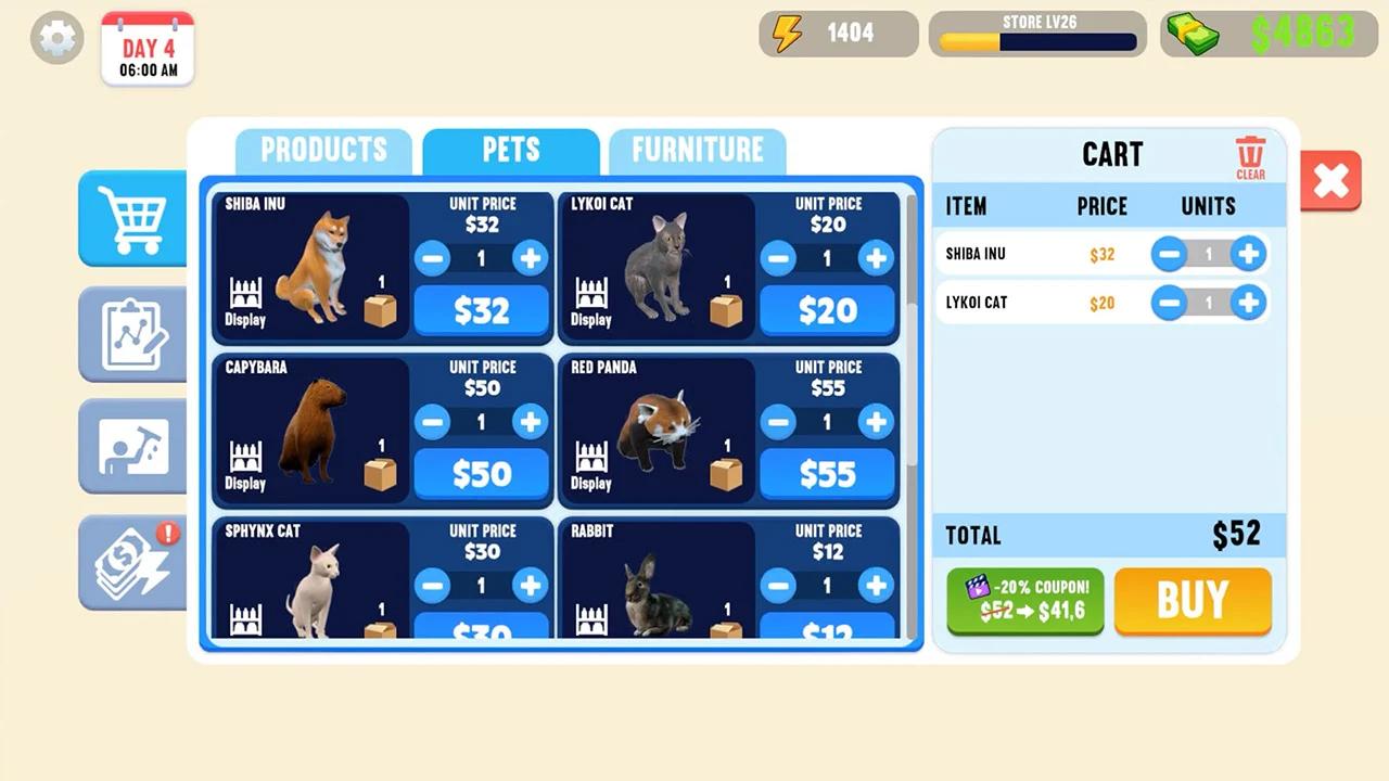 宠物商店模拟器(Pet Paradise - Shop Simulator)游戏截图2