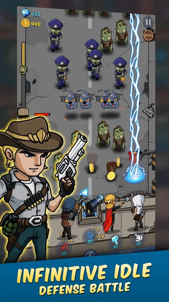 僵尸战争：空闲防御(Zombie War) 截图1