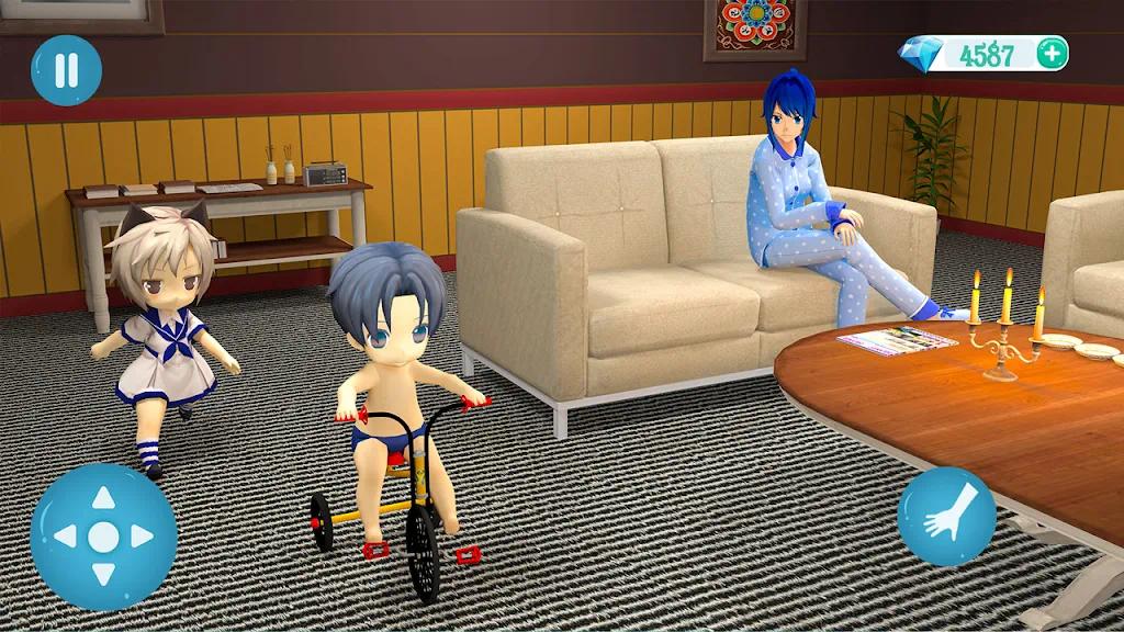 双胞胎生活：虚拟母亲模拟器3D(Anime Mother Twin Babies Life)游戏截图3