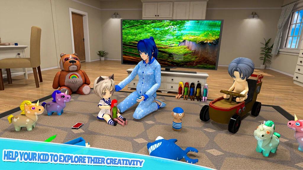 双胞胎生活：虚拟母亲模拟器3D(Anime Mother Twin Babies Life)游戏截图4