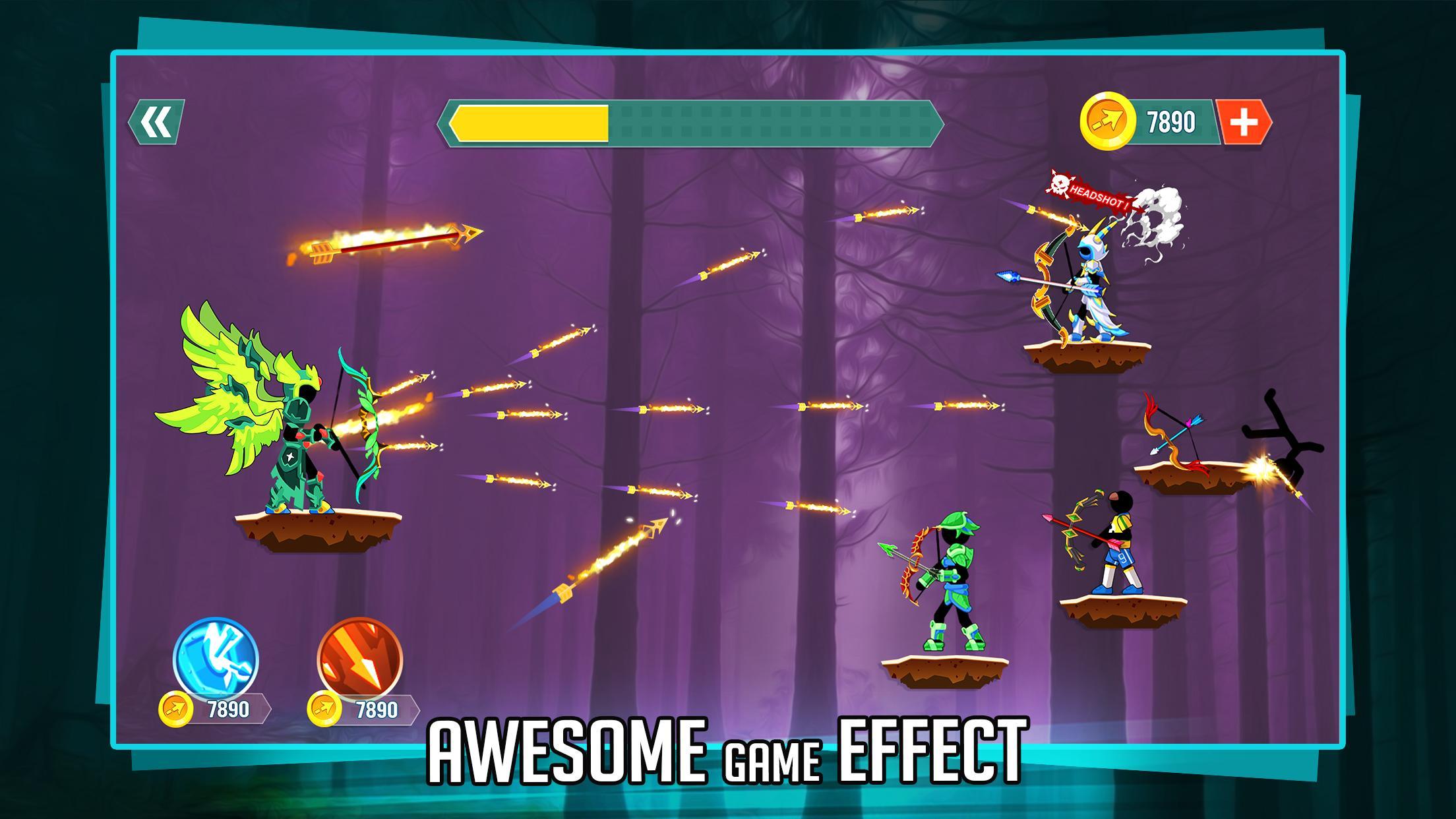 火柴射手战士(Stickman Archer Warrior Bow And Arrow Shooting) 截图1