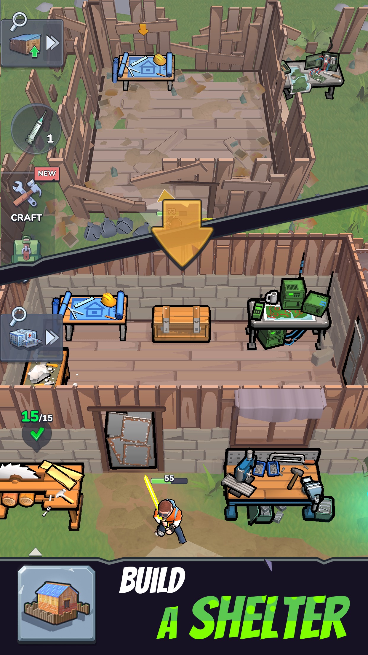 僵尸杀手内置菜单(Zombie Slasher)游戏截图1