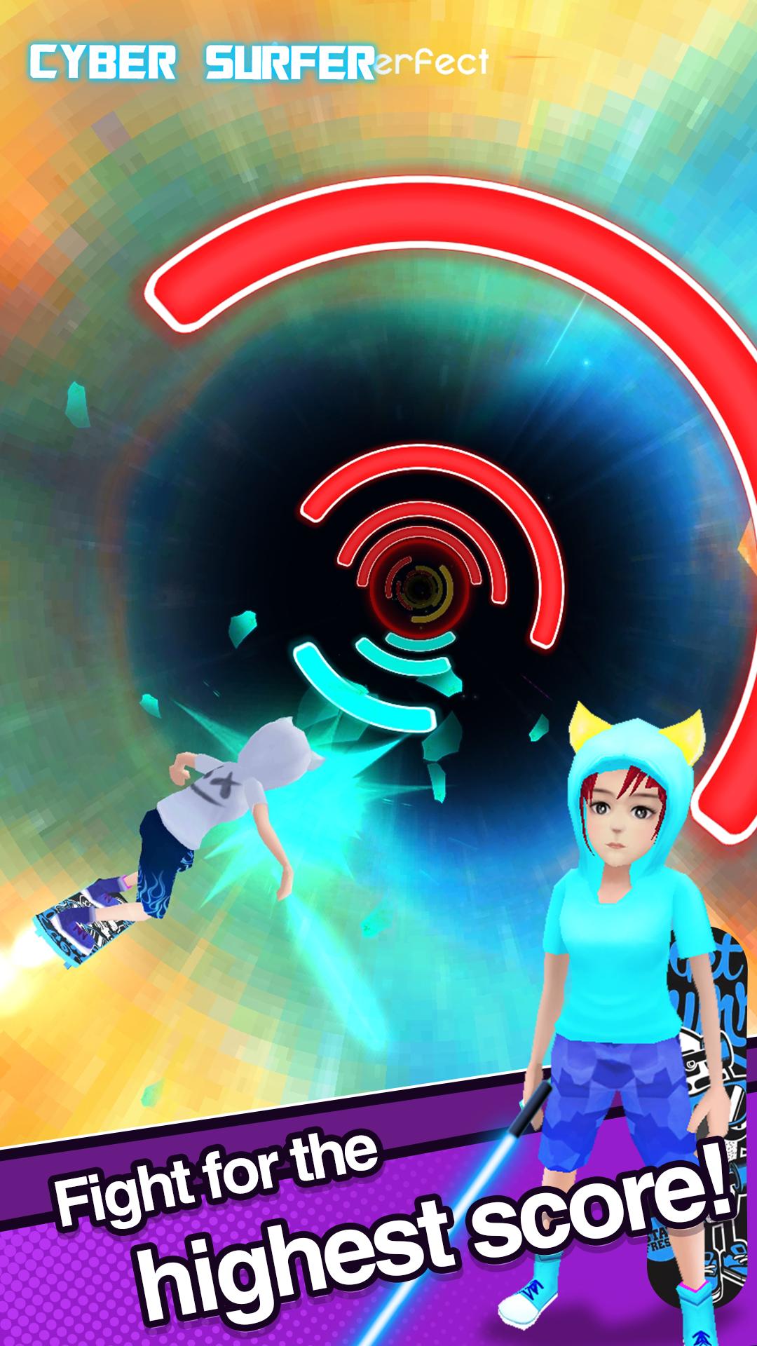 节奏骑士：冲浪者内置菜单(Cyber Surfer)游戏截图2