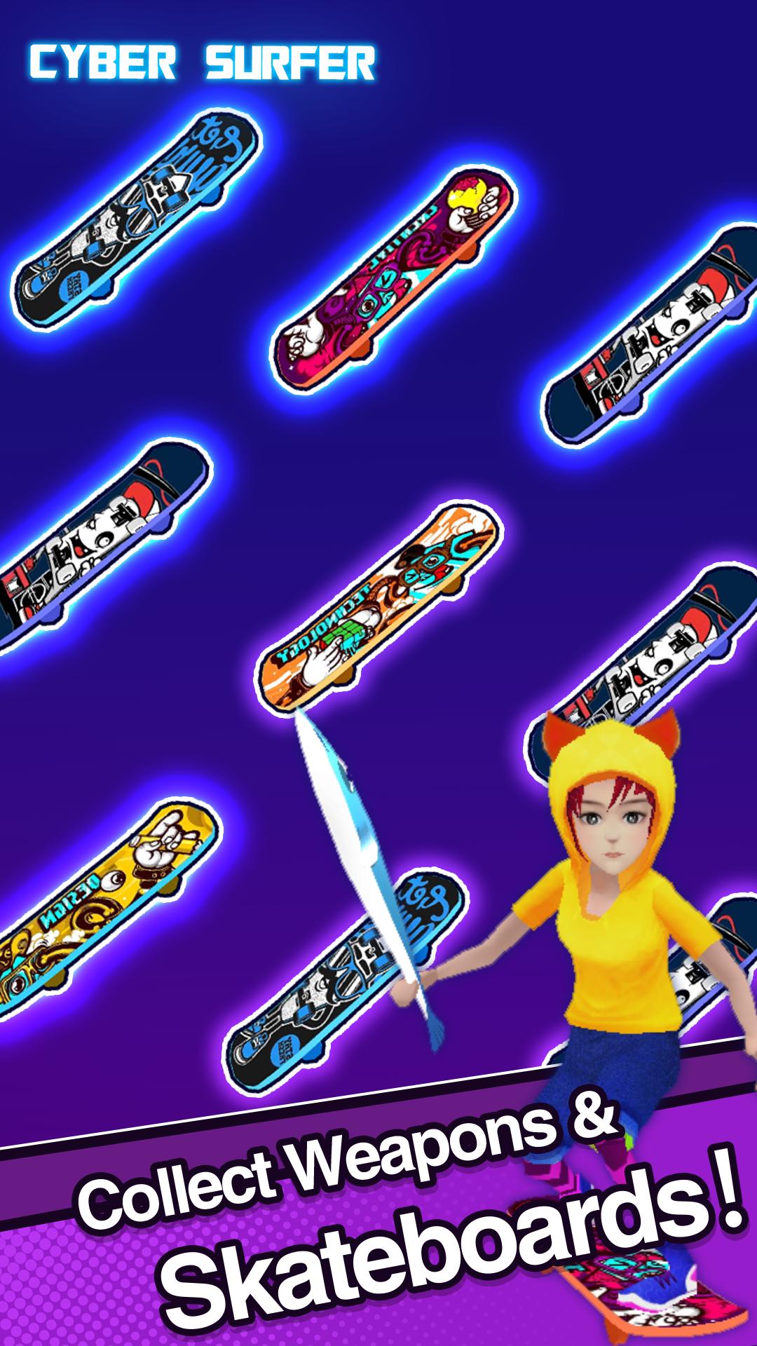 节奏骑士：冲浪者内置菜单(Cyber Surfer)游戏截图4