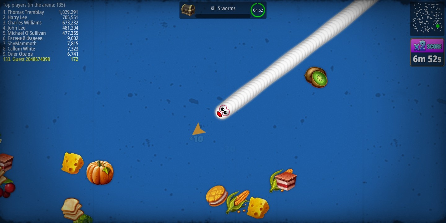 贪吃蛇内置菜单(Worms Zone)游戏截图3