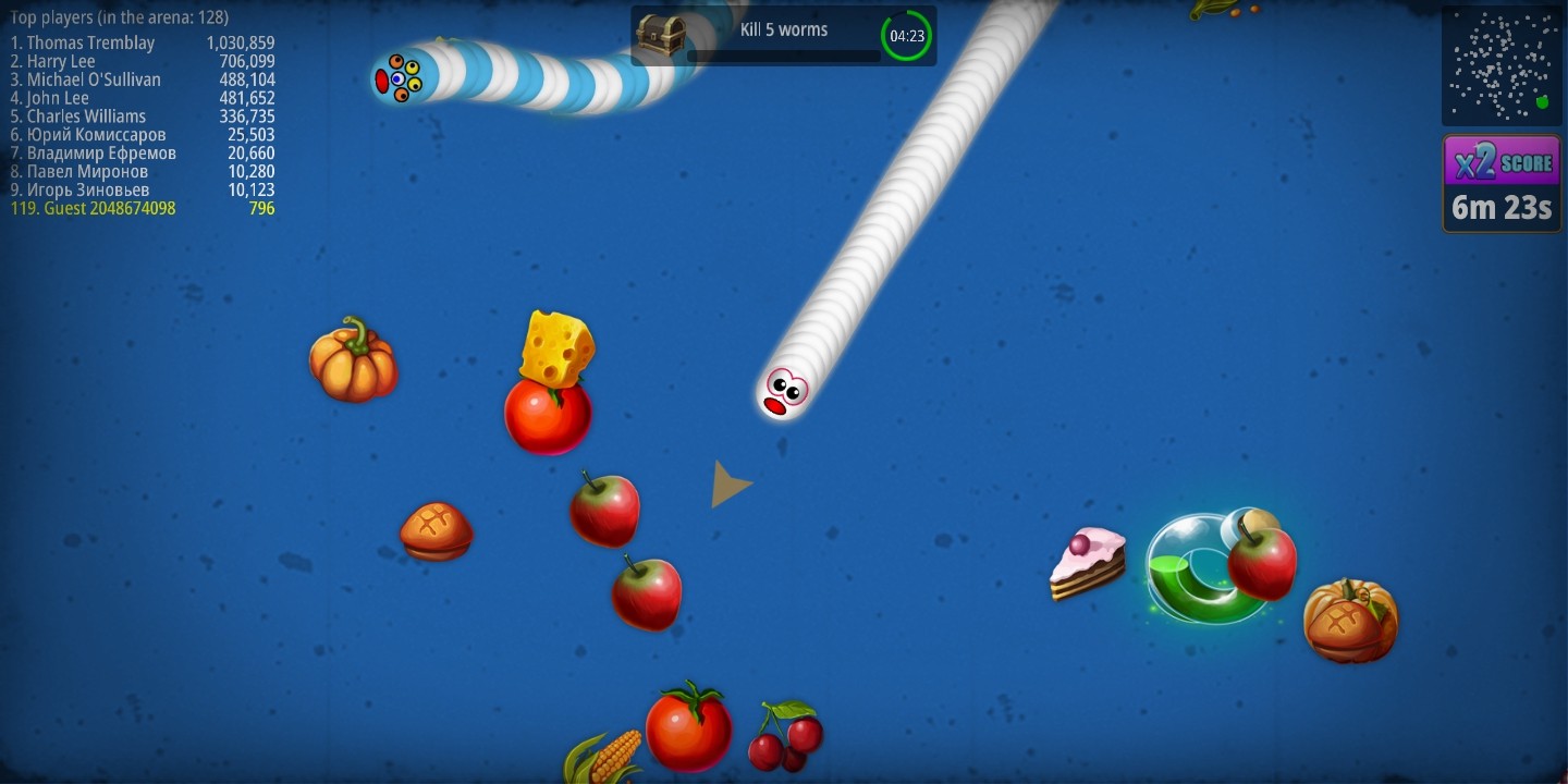 贪吃蛇内置菜单(Worms Zone)游戏截图4