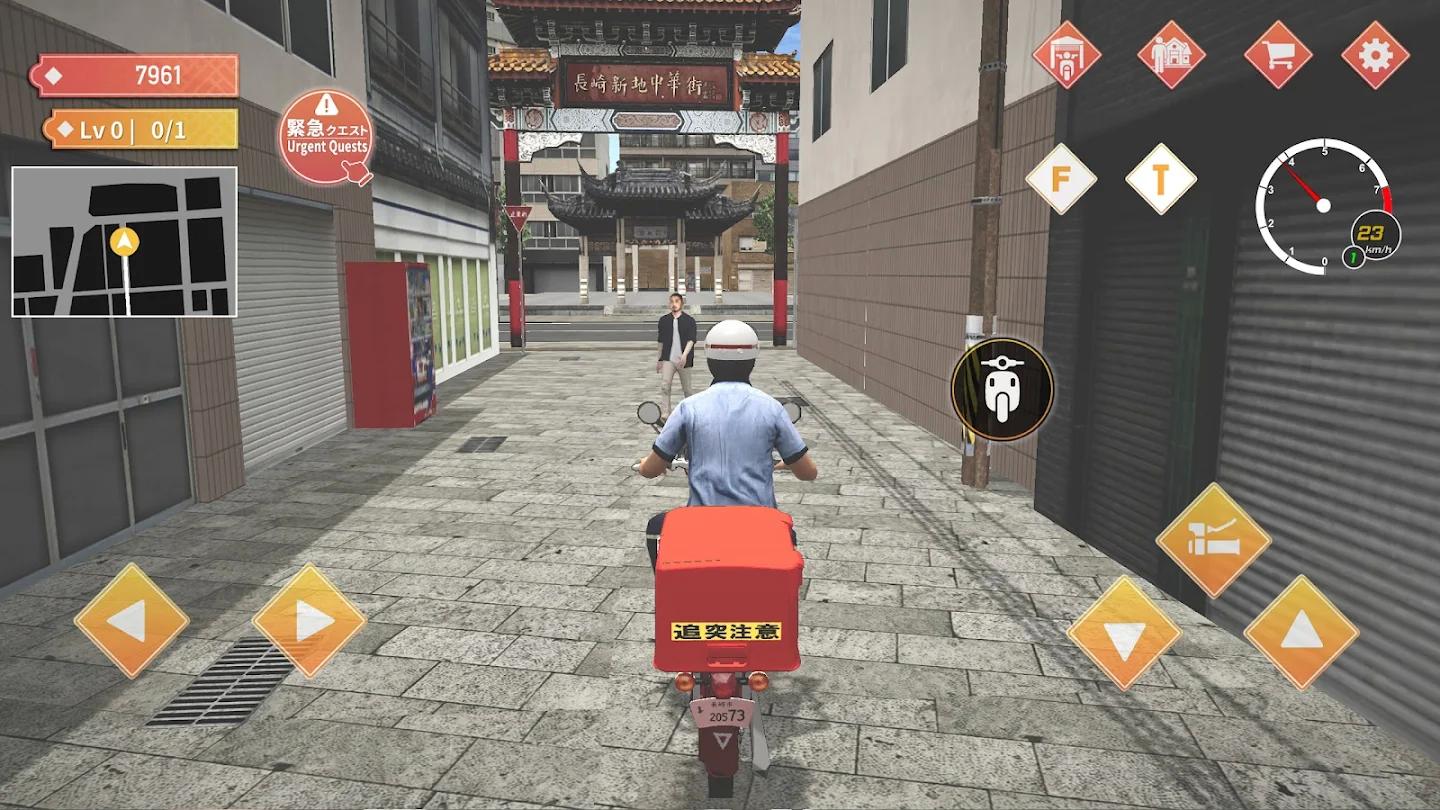 日本邮递员摩托模拟长崎篇(JapanPostmanMotoSimulator)游戏截图1