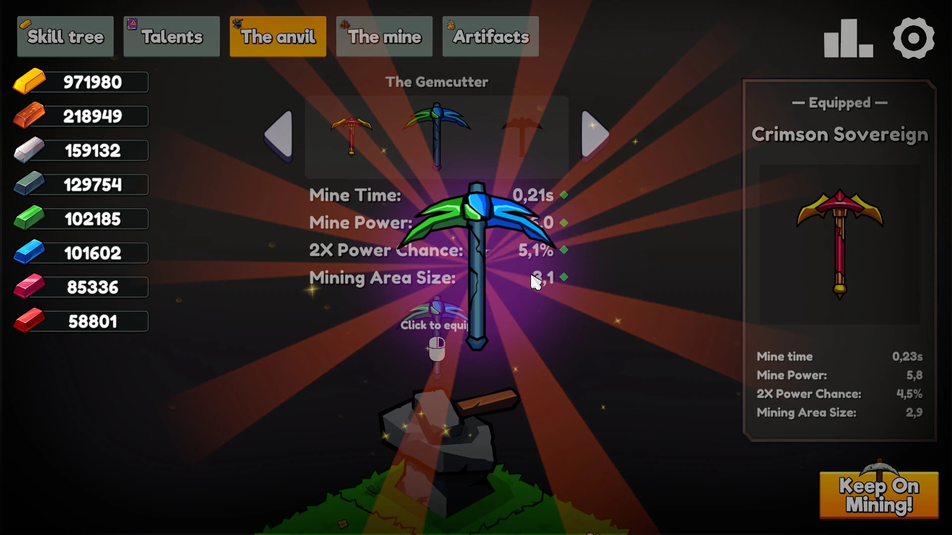 挖矿不停无限技能点游戏截图2