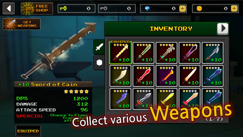 像素刀片内置菜单(Pixel Blade M VIP)游戏截图2