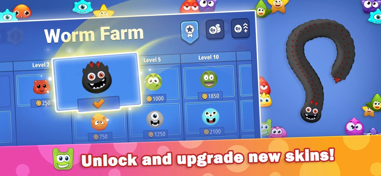 蠕虫狩猎内置菜单(Worm Hunt - Battle Arena)游戏截图2