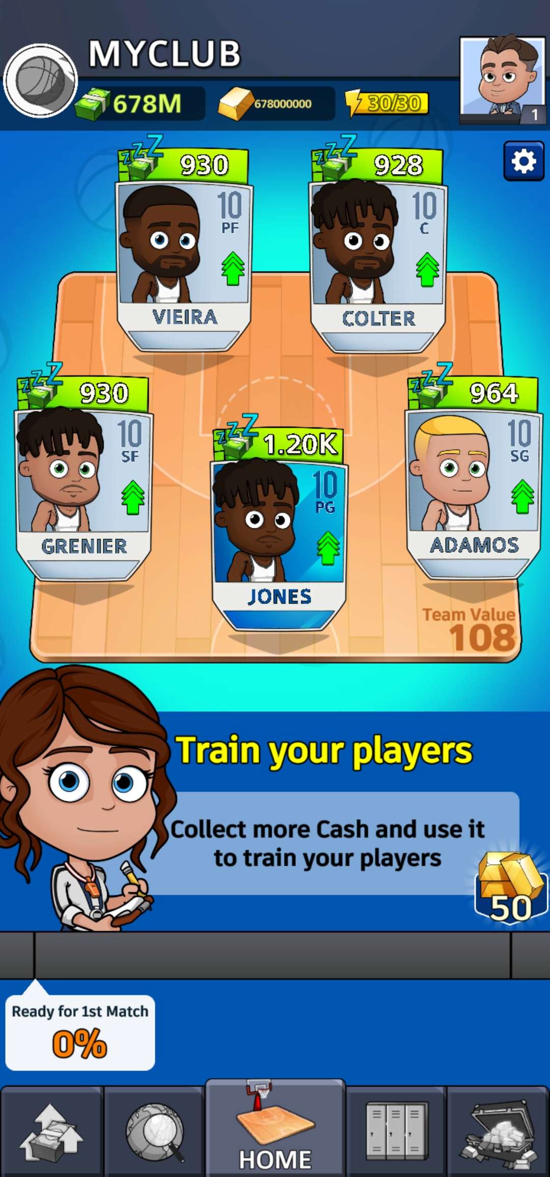 篮球大亨内置菜单(Idle Five)游戏截图1