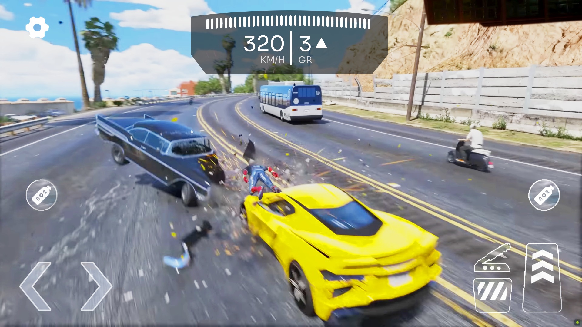 高速公路汽车碰撞模拟器(Car Crash 3D)游戏截图2