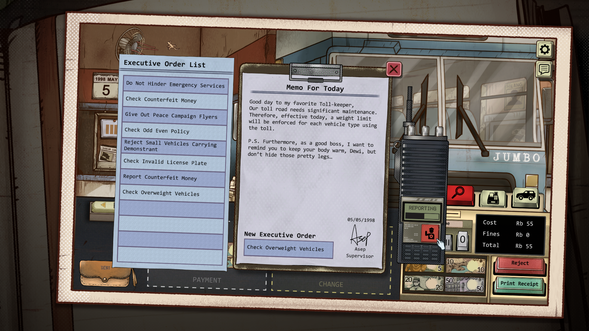 1998:收费员的故事内置菜单游戏截图5