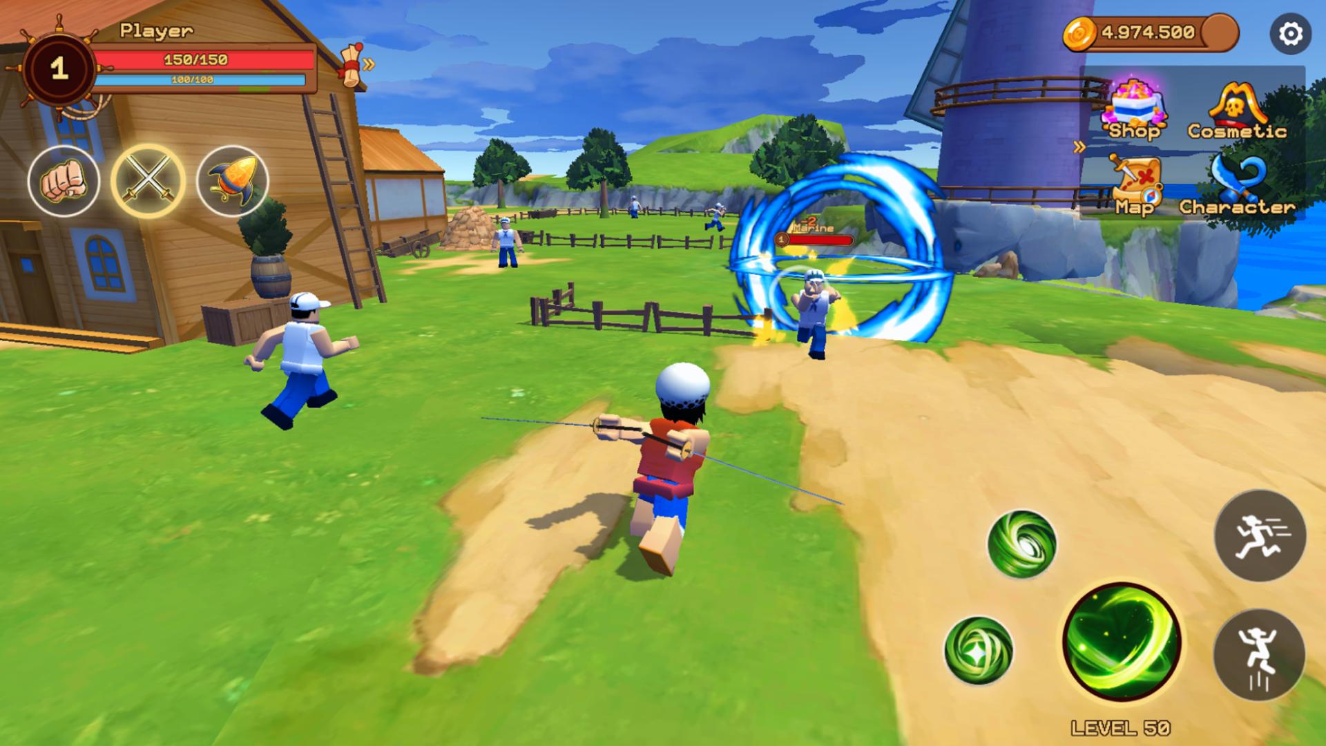 方块海贼王3D(Pirate Legend: Demon Fruit)游戏截图1