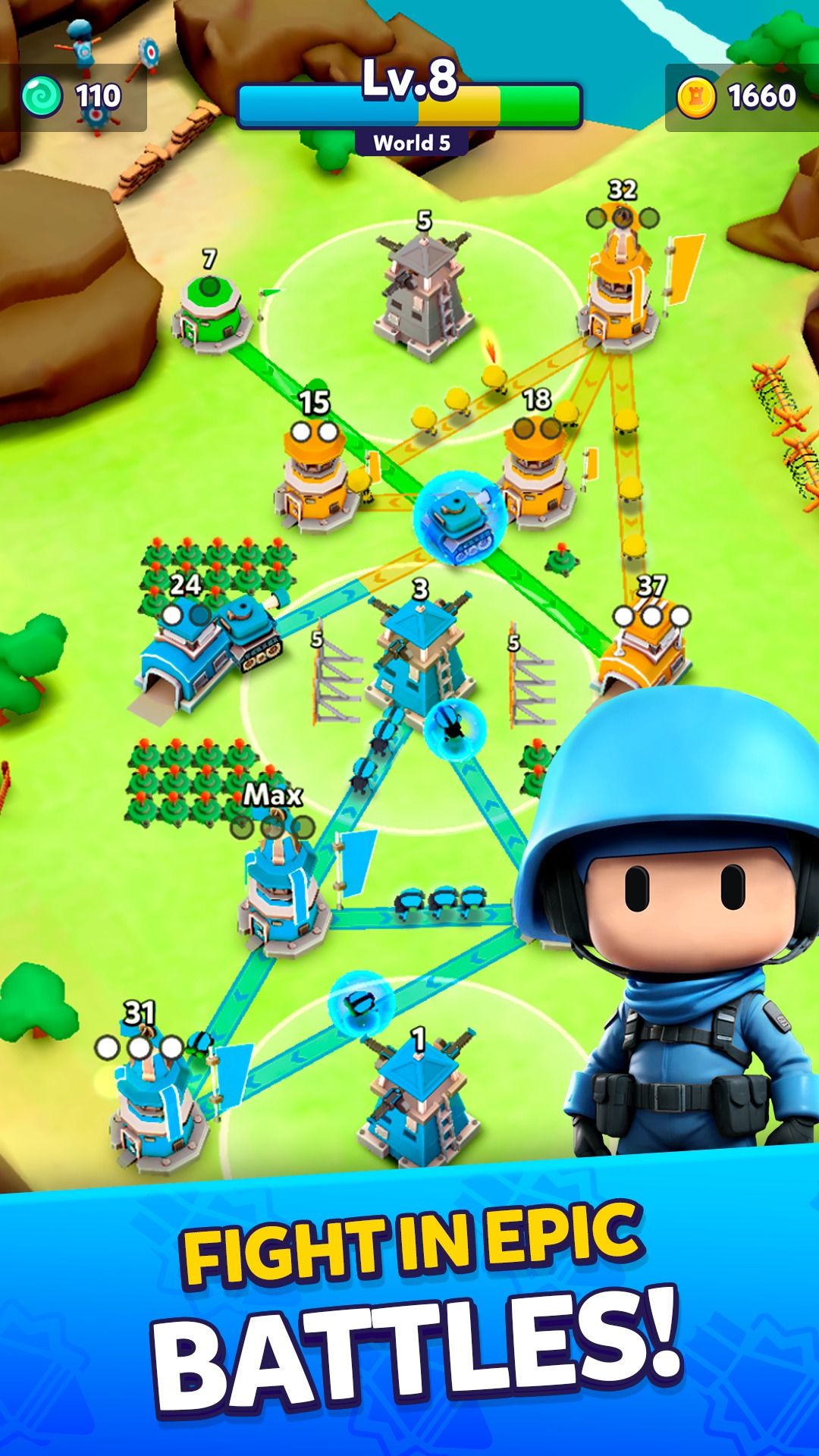 塔楼之战内置菜单(Tower Battle)游戏截图1