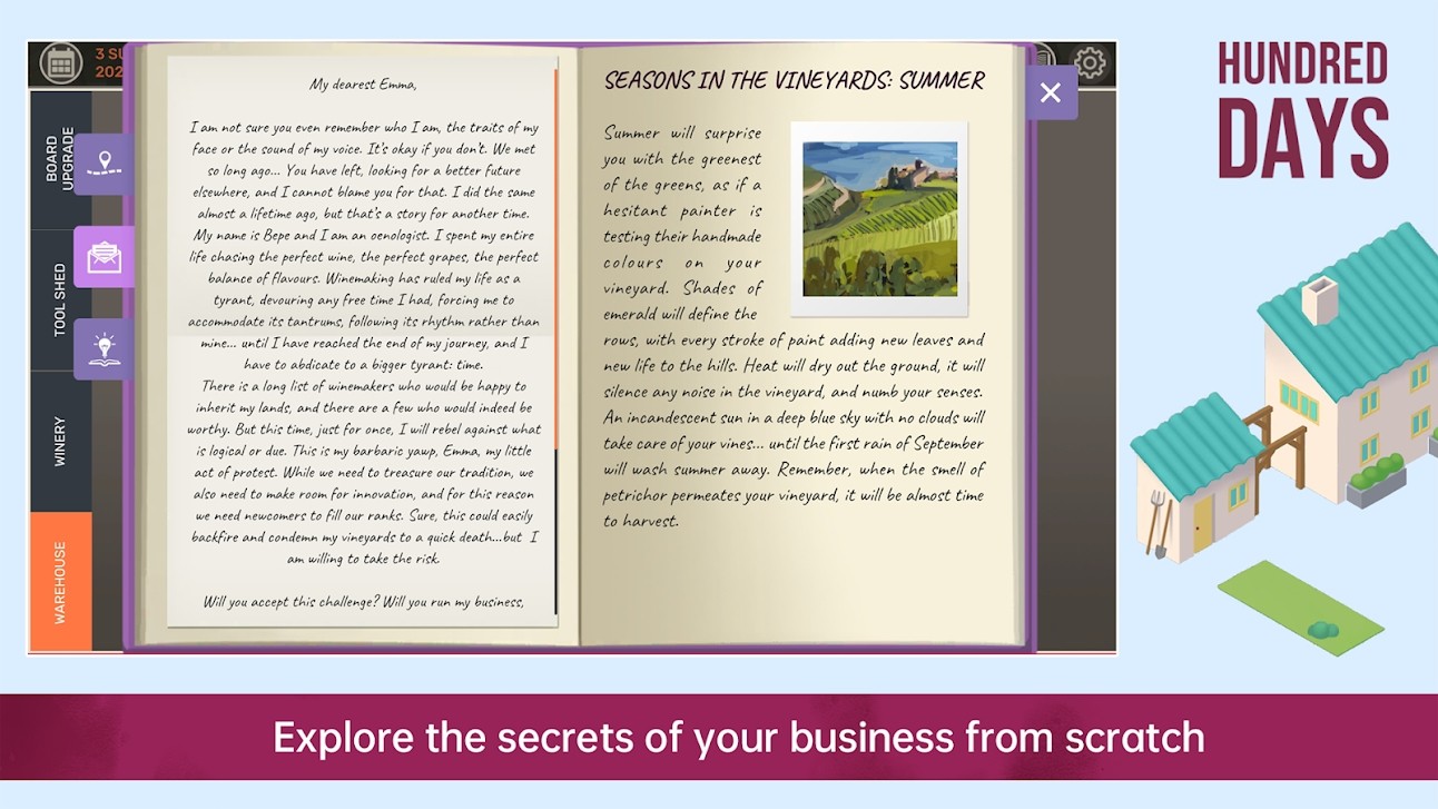 酿造物语内置菜单(HUNDRED DAYS)游戏截图3