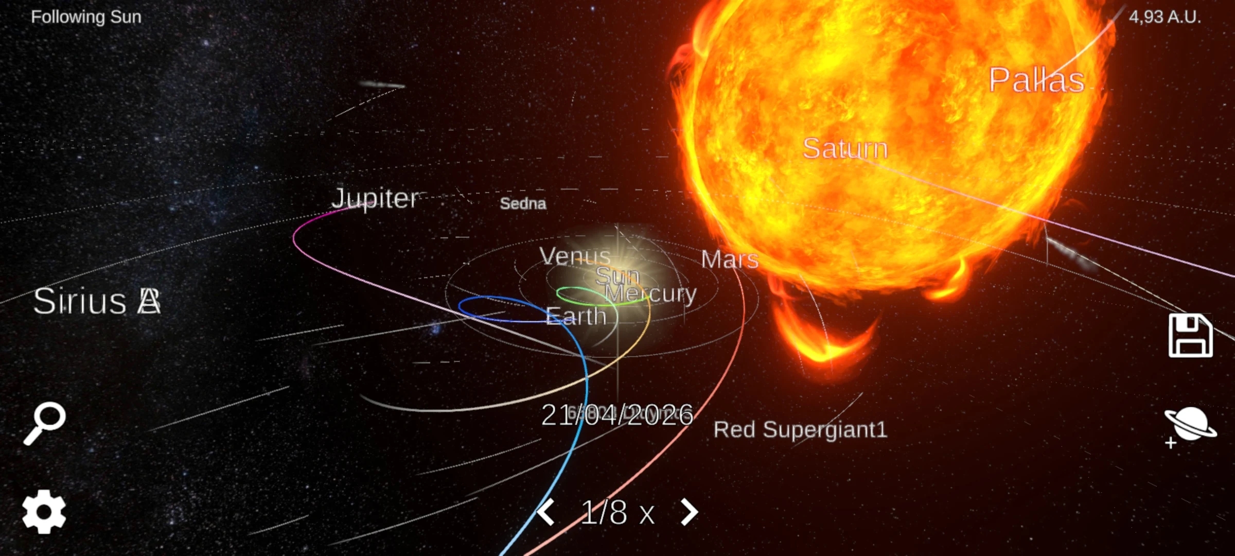 太阳系模拟器内置菜单(Solar System Simulator)游戏截图7