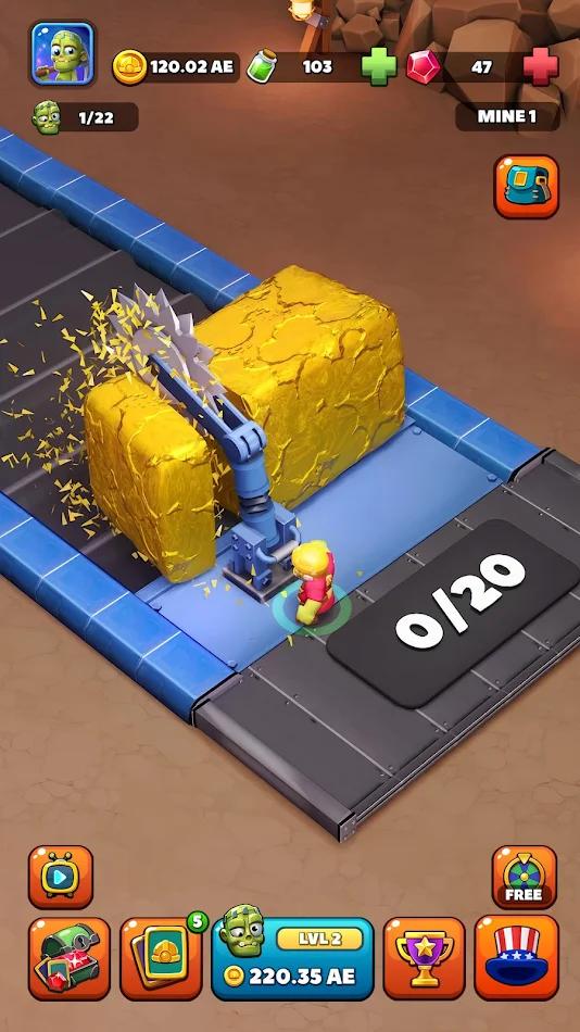 闲置僵尸矿工(Zombie Miner)游戏截图2