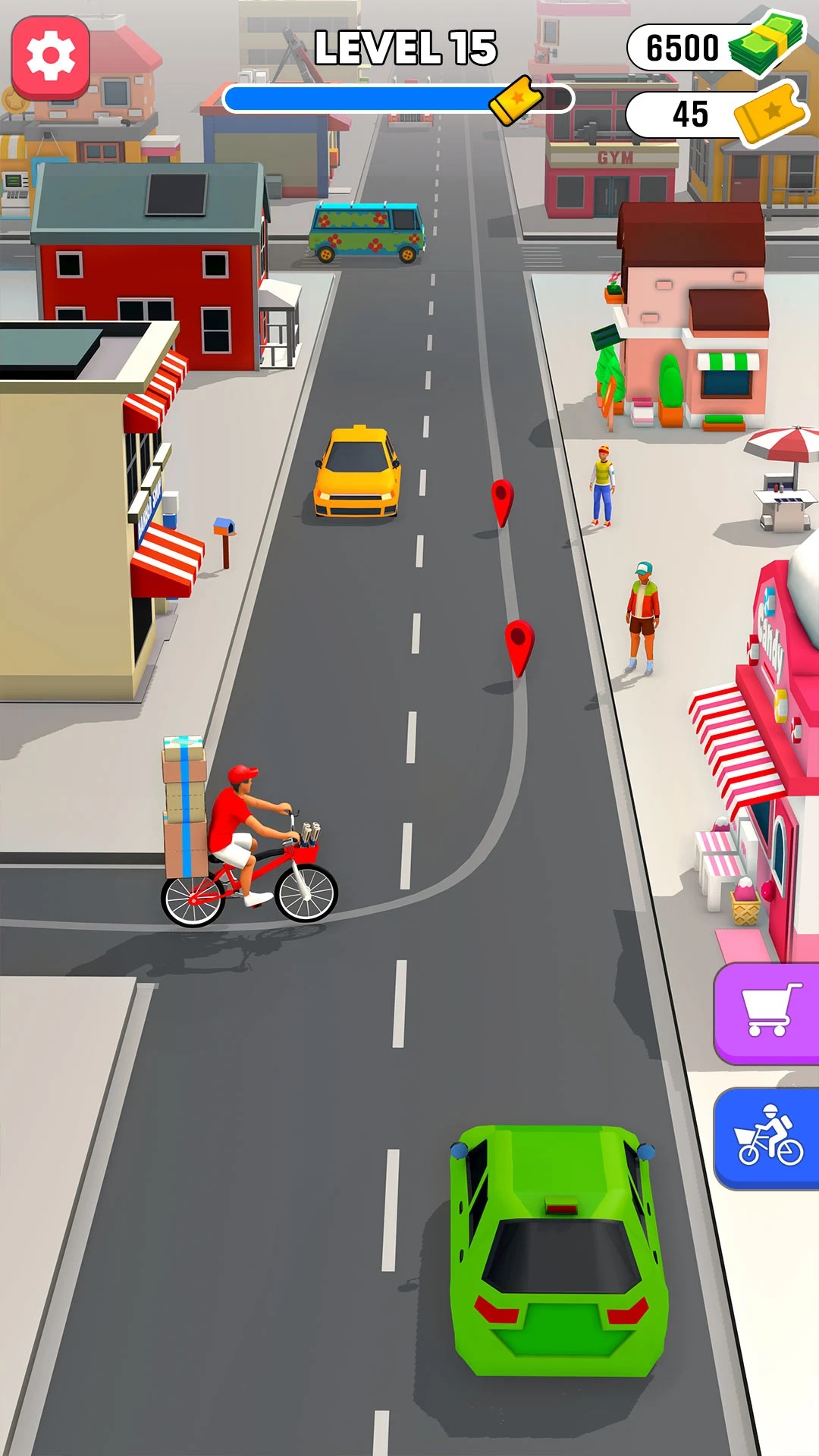 小镇送报员(Delivery Boy Bicycle Game)游戏截图3