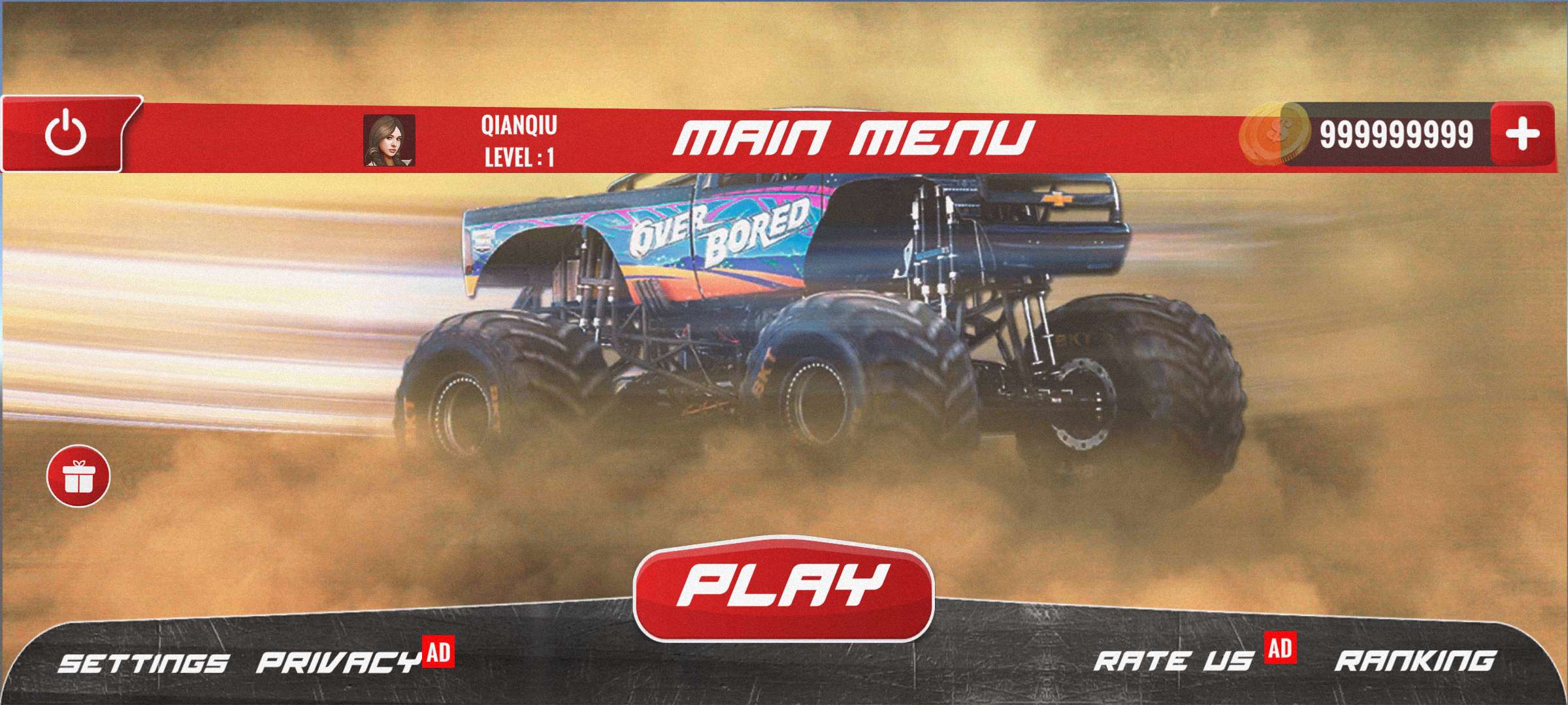 怪物卡车越野赛车内置菜单(Offroad Adventure)游戏截图4