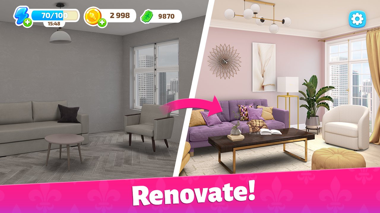 家居设计和数字填色(Color Design)游戏截图1