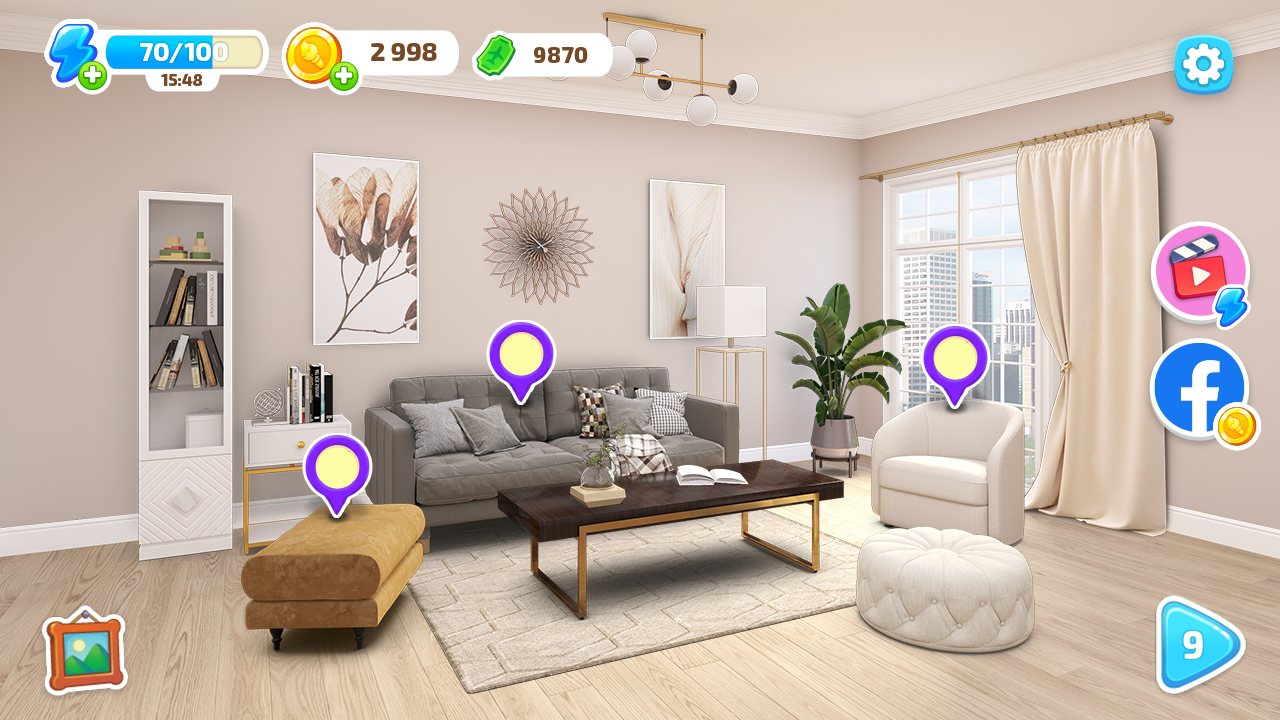 家居设计和数字填色(Color Design)游戏截图3