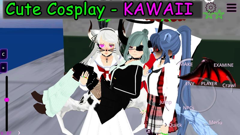 少女学园AI模拟器(SchoolGirl AI - 3D Multiplayer Sandbox Simulator) 截图6