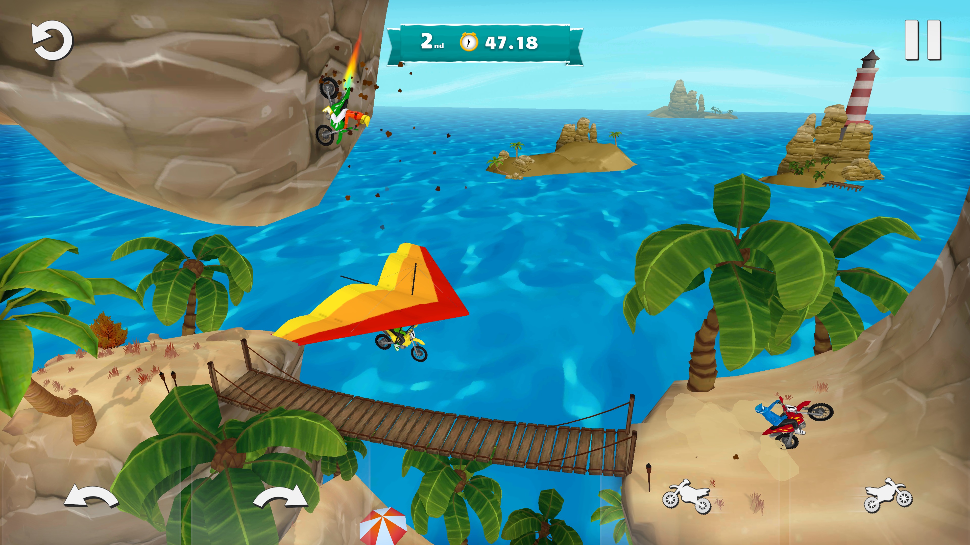 越野摩托车赛飞游戏截图1