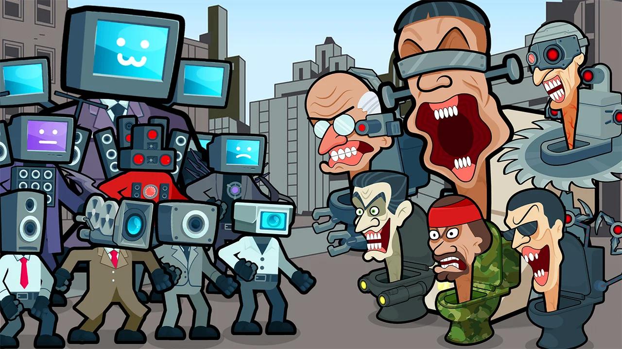 斯基比迪相机战争(Merge War: Monster vs Cyberman)游戏截图1