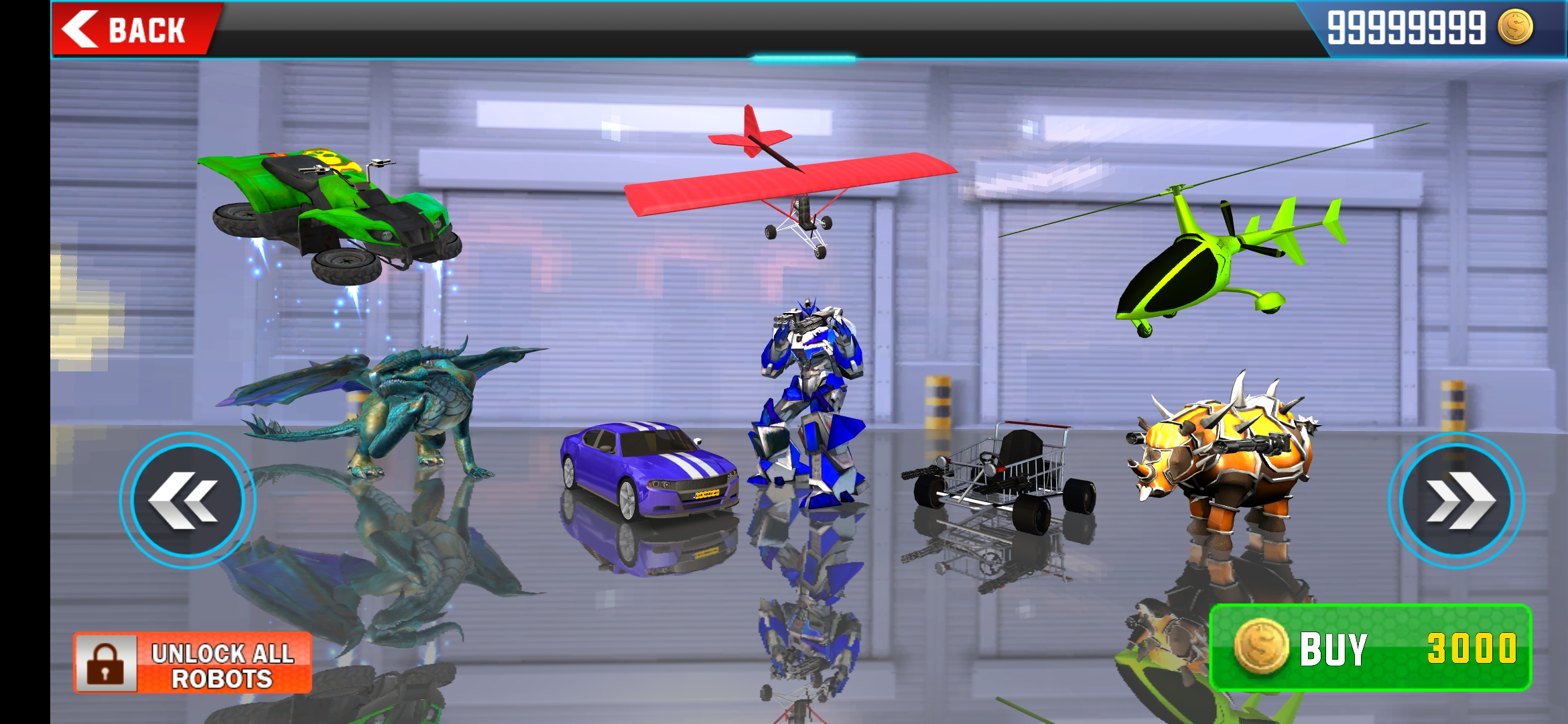 犀牛机器人汽车游戏(Robot Rhino Game)游戏截图2