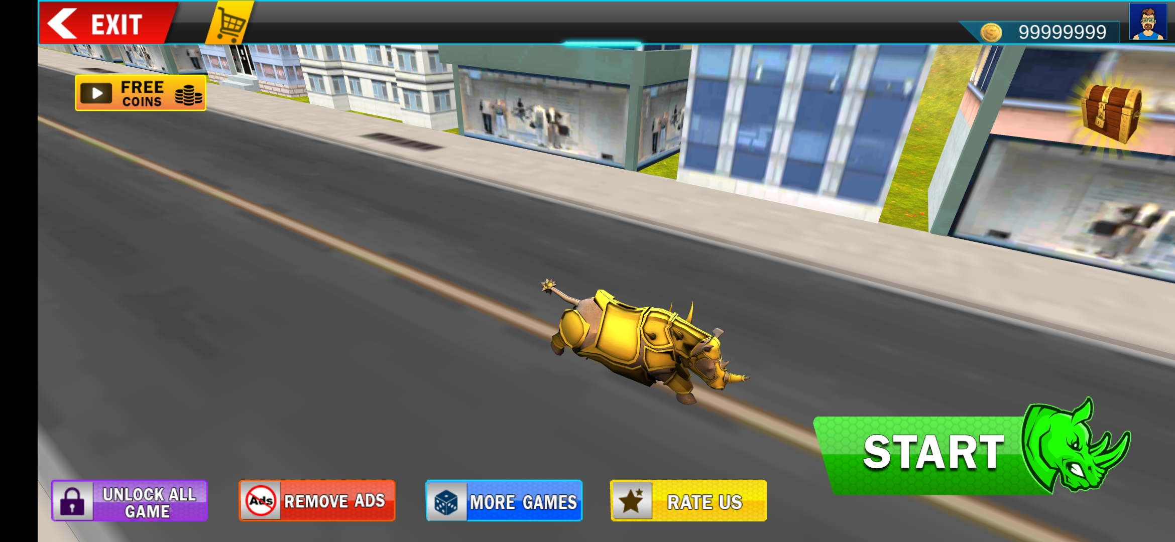 犀牛机器人汽车游戏(Robot Rhino Game)游戏截图3