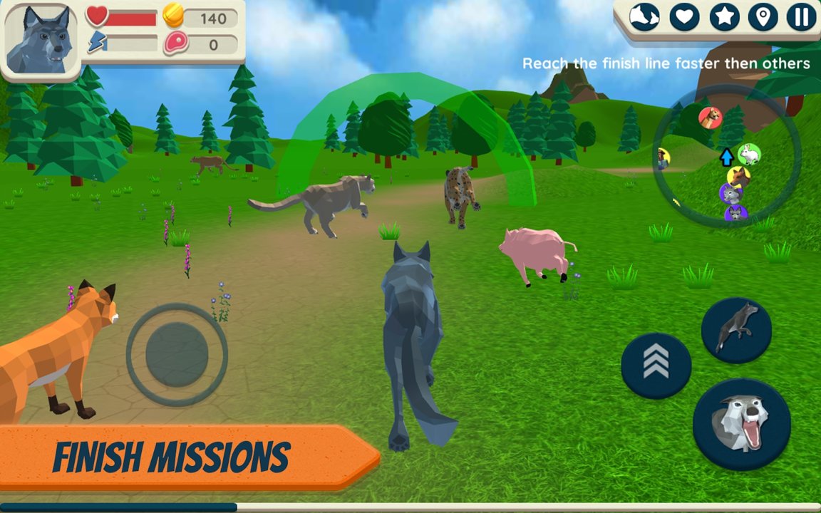 狼模拟器(Wolf Simulator: Wild Animals 3D) 截图2