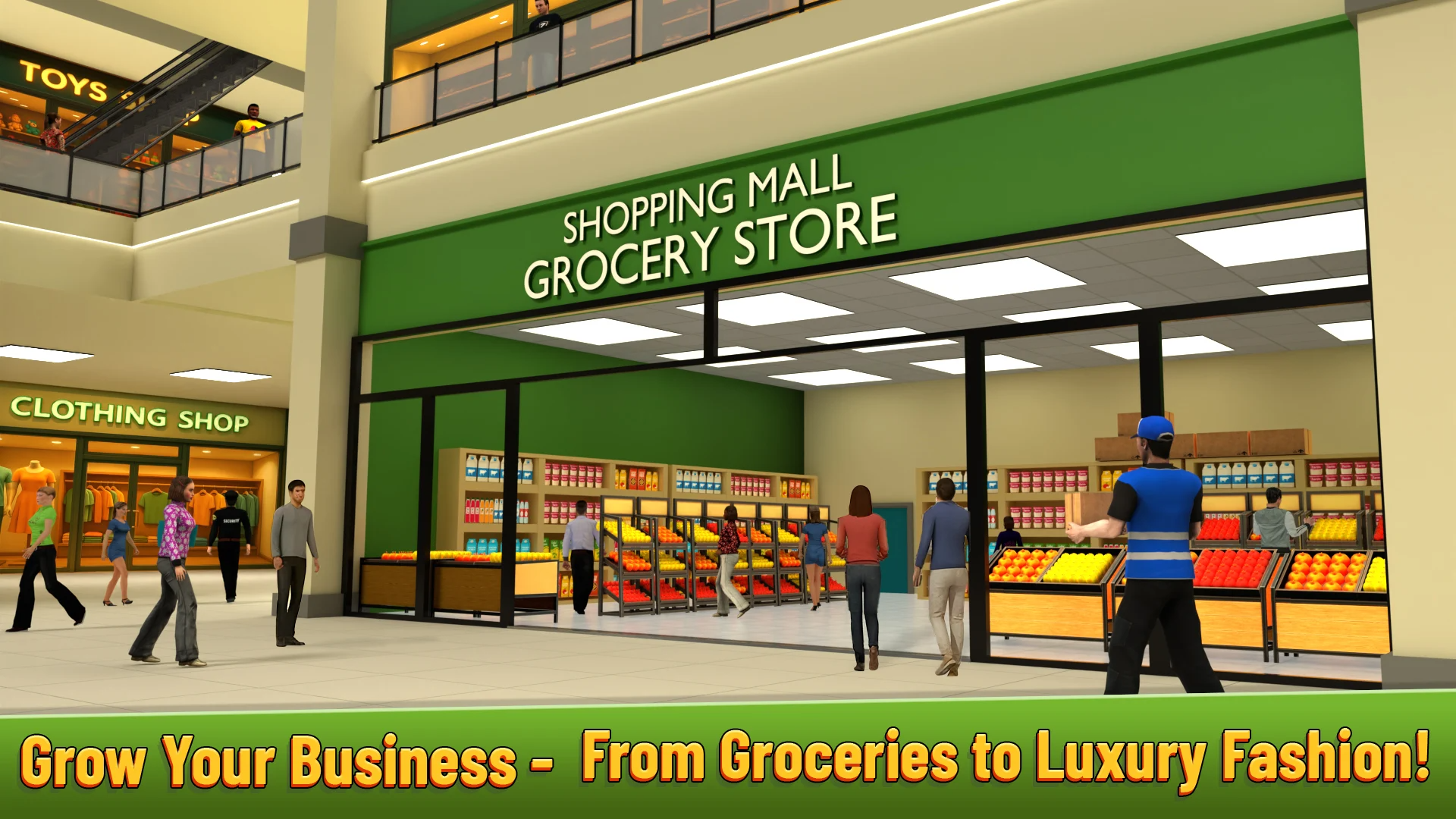 购物中心世界商业3D(Mall and Fast Food Simulator 3D)游戏截图2