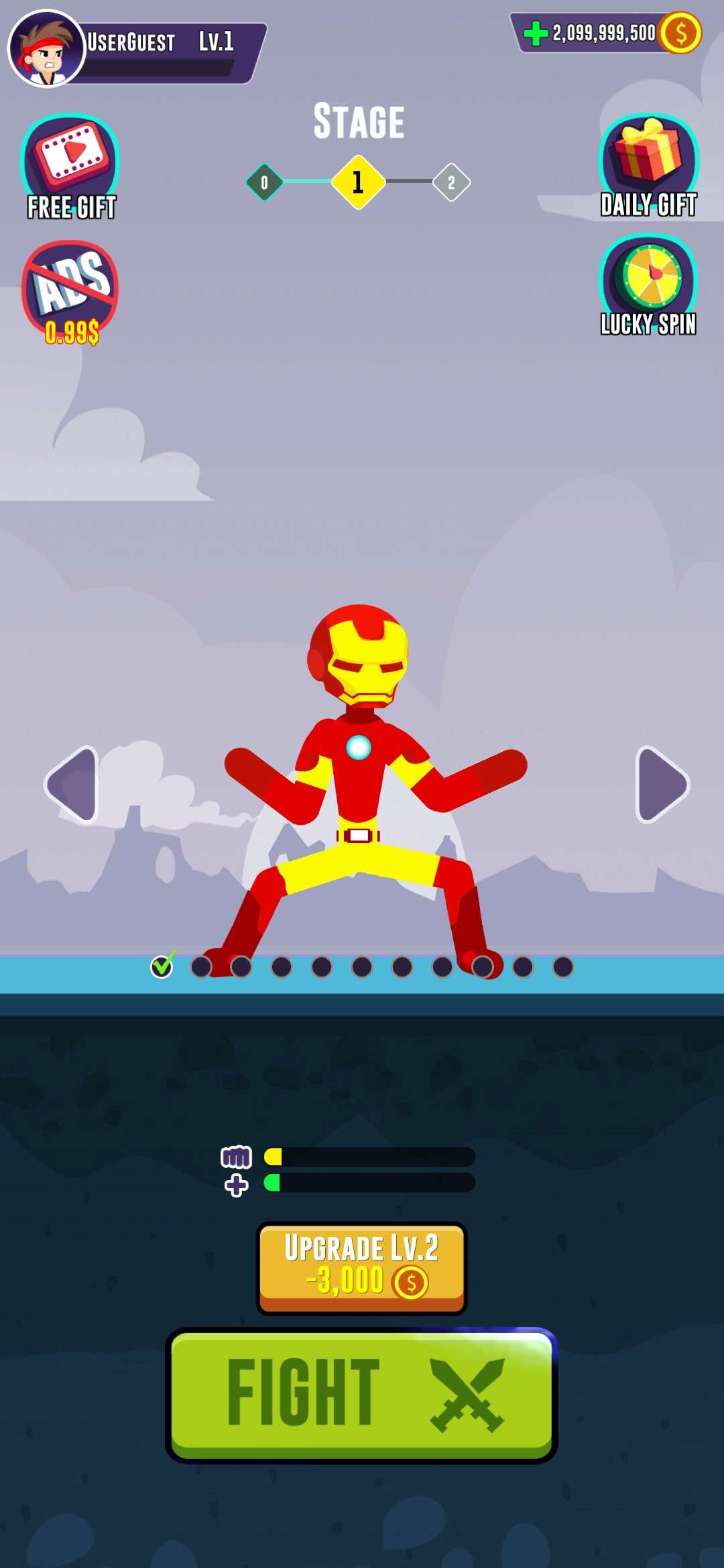 火柴人之超级影子战士(Stickman Battle) 截图1