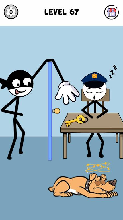 小偷游戏脑筋急转弯(Stick Robber Stealing Games) 截图1
