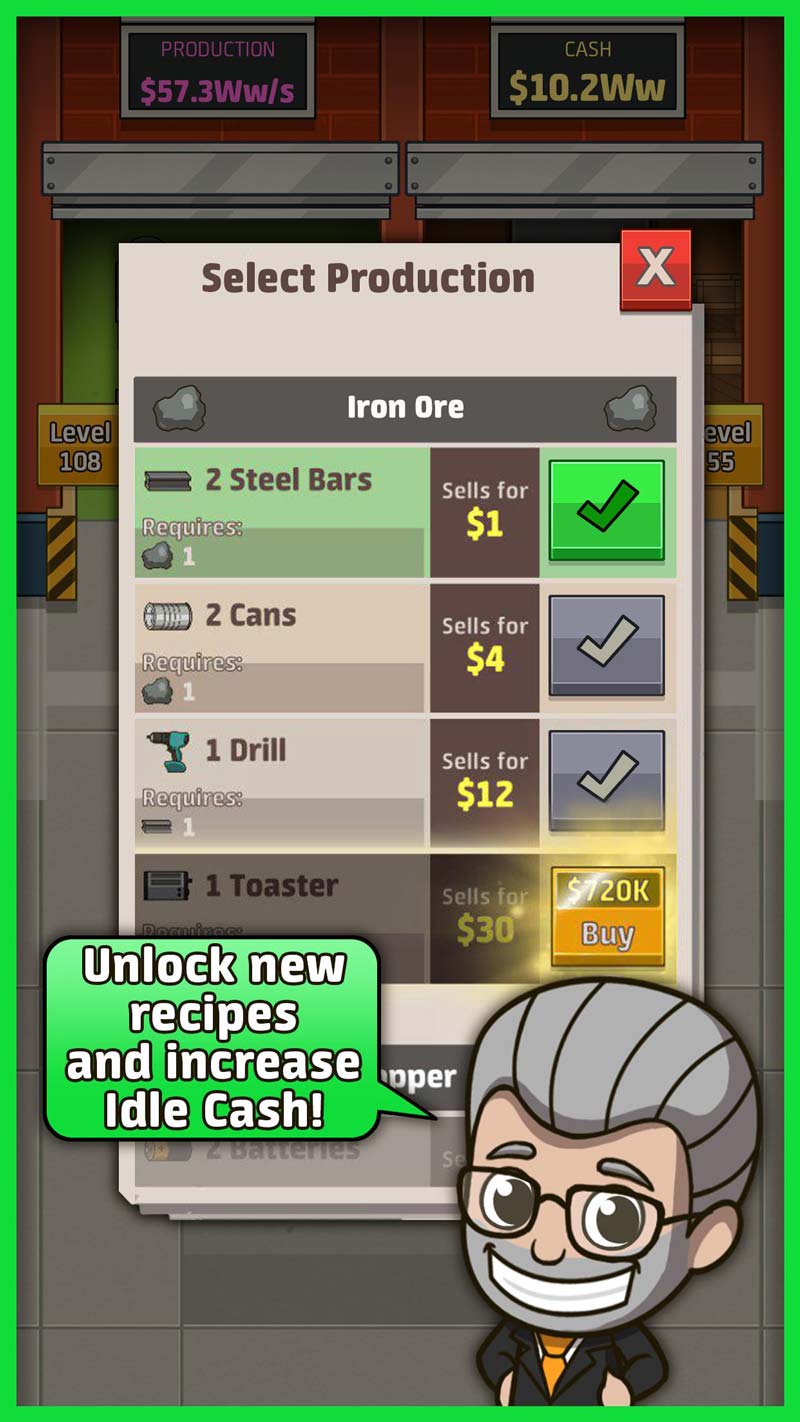 闲置工厂内置菜单(Idle Factory) 截图2