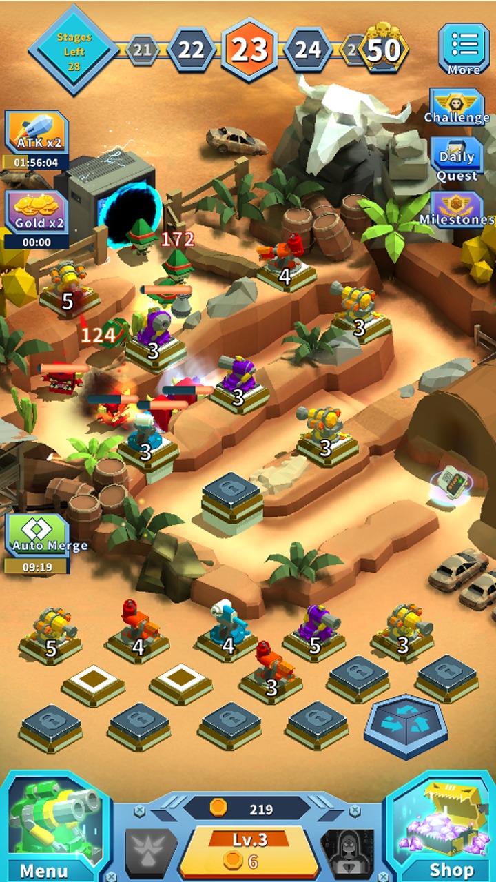 炮塔合并塔防内置菜单游戏截图5